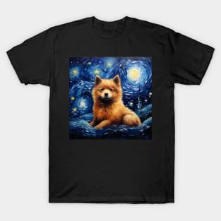 Finnish Spitz Painted by Vincent Van Gogh T-Shirt